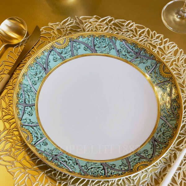 versace la scala del palazzo green plate 28 cm
