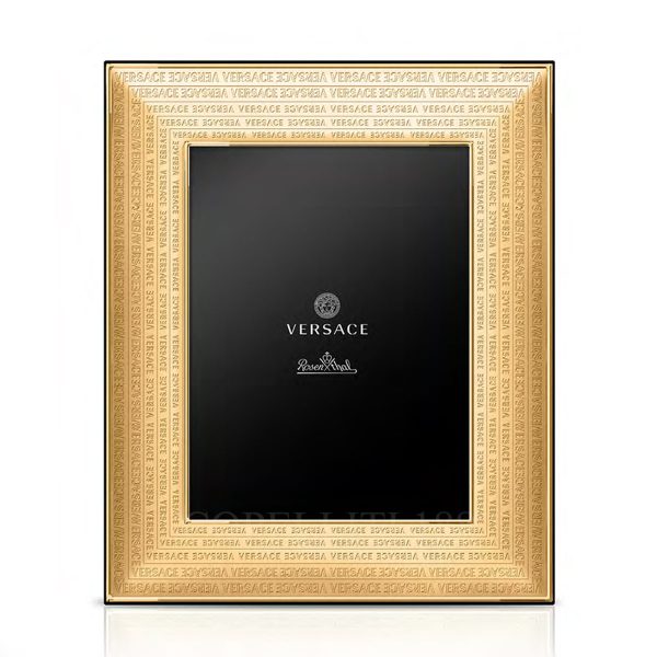 versace large gold picture frame with versace lettering