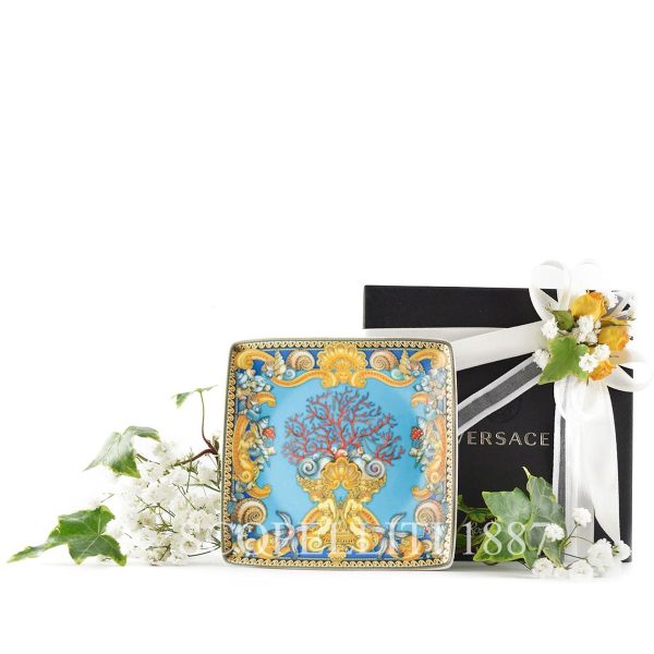 versace les tresors de la mer small square dish fine italian design
