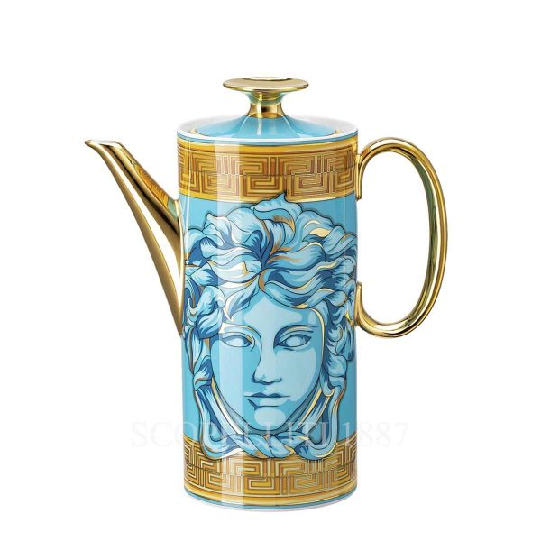 versace coffee pot medusa amplified blue coin