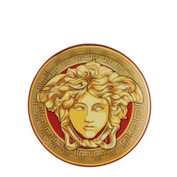 versace bread plate medusa amplified golden coin
