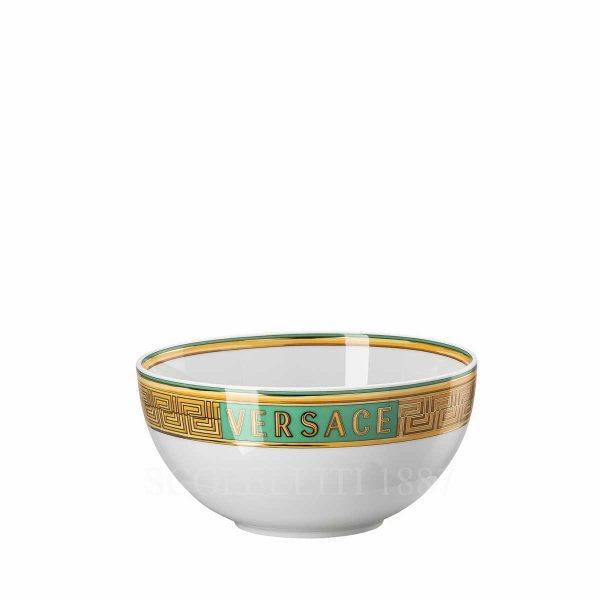 versace medusa amplified soup bowl green coin