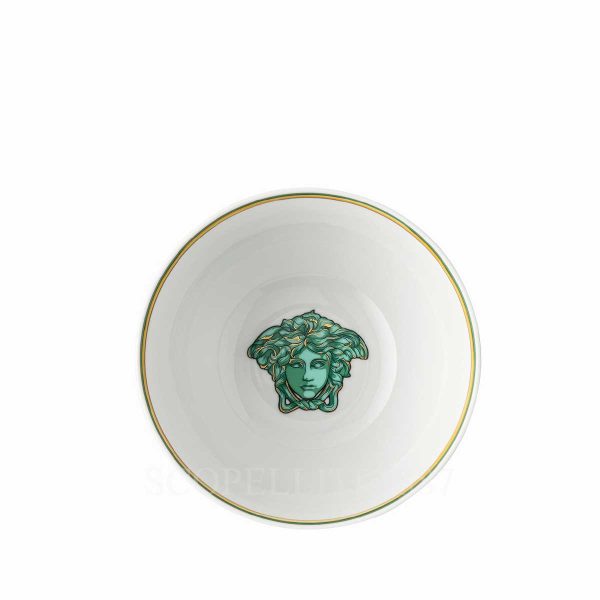 versace medusa amplified soup bowl green coin