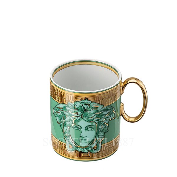 versace medusa amplified green coin mug