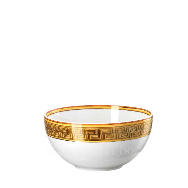versace medusa amplified soup bowl orange coin