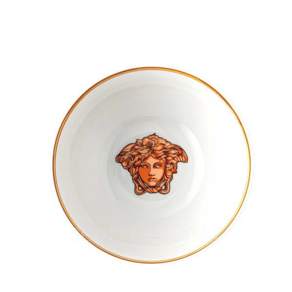 versace medusa amplified soup bowl orange coin