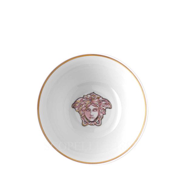 versace medusa amplified soup bowl pink coin