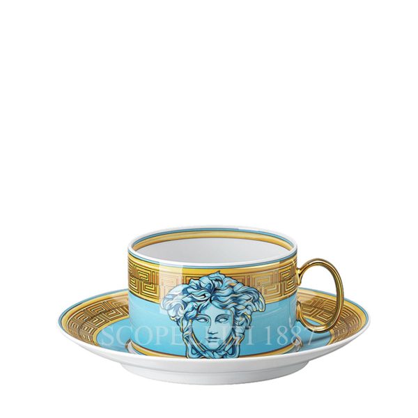 versace tea cup medusa amplified blue coin