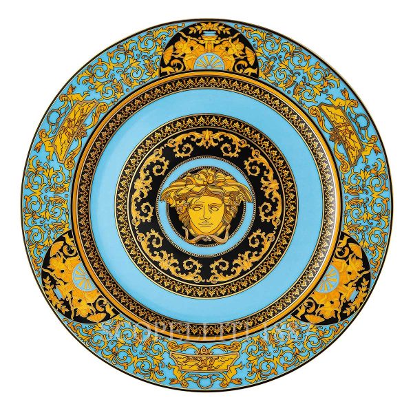 versace medusa colours celeste service plate 30 cm