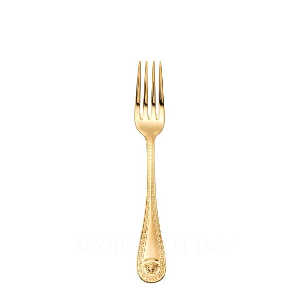 versace dessert fork medusa cutlery gold plated