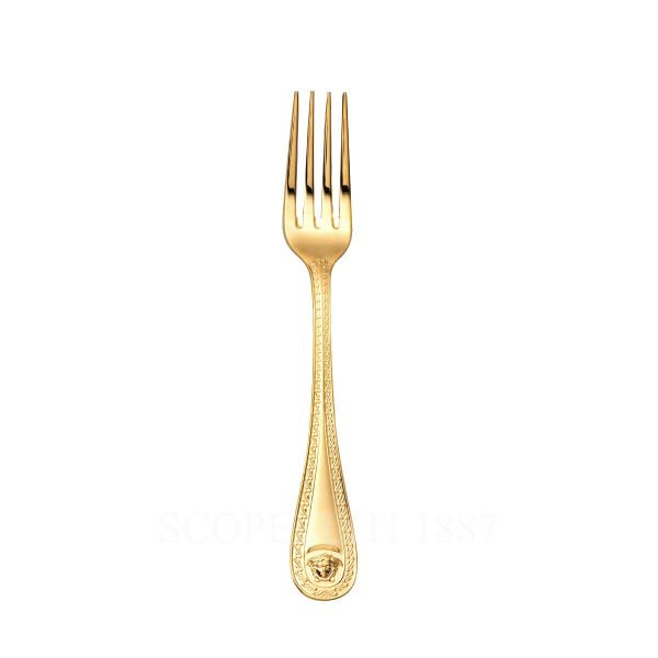 versace dinner fork medusa cutlery gold plated