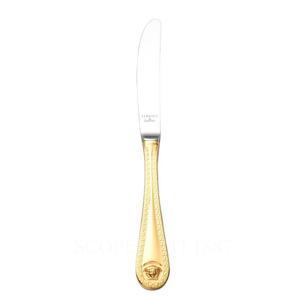versace dinner knife medusa cutlery gold plated