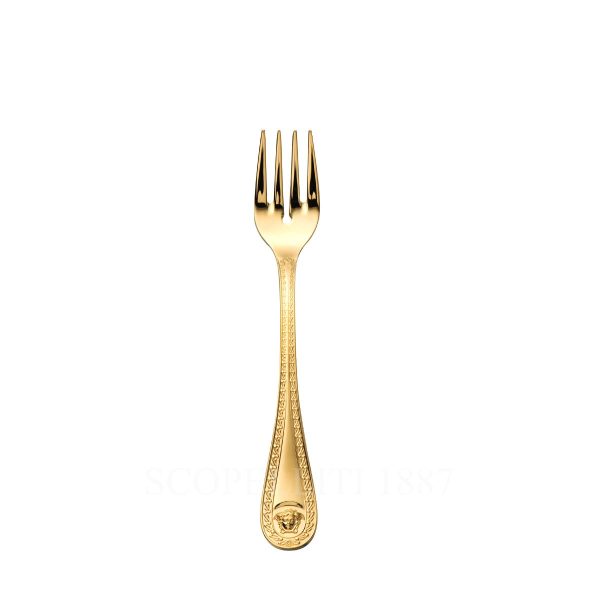 versace fish fork medusa cutlery gold plated