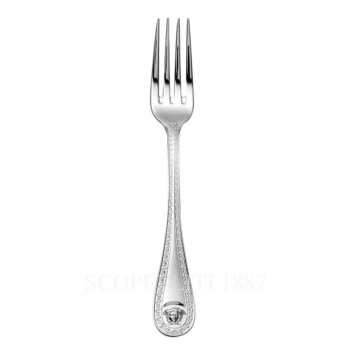versace dinner fork medusa cutlery silver plated