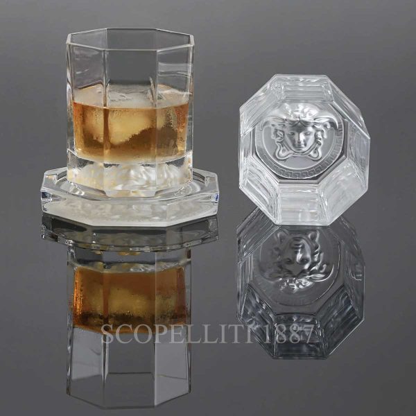 versace medusa lumiere set 2 whisky tumblers