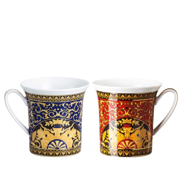 versace 2 mugs medusa blue gift set