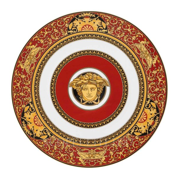 versace medusa red service plate