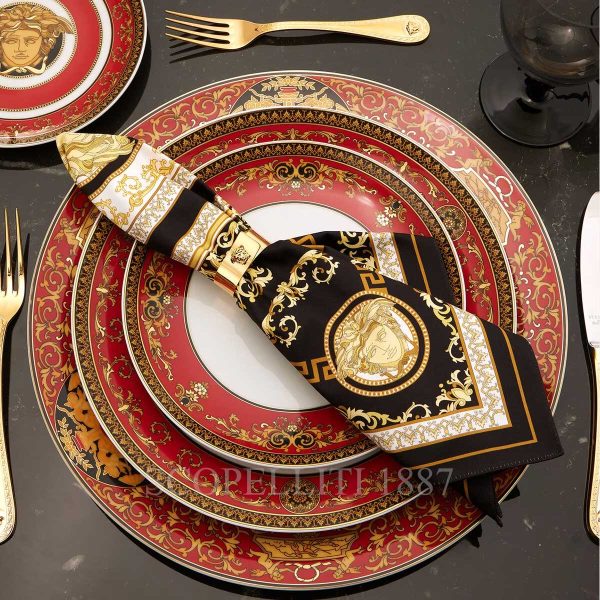 versace medusa red table setting