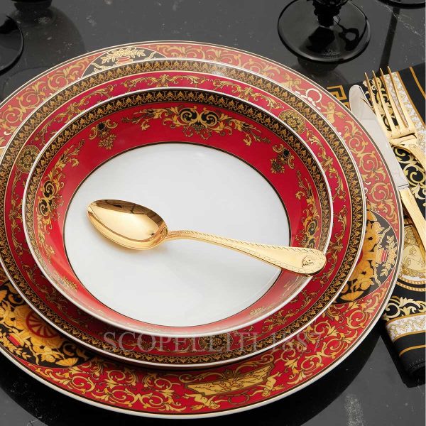 versace medusa red table setting