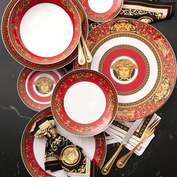 versace medusa red tableware