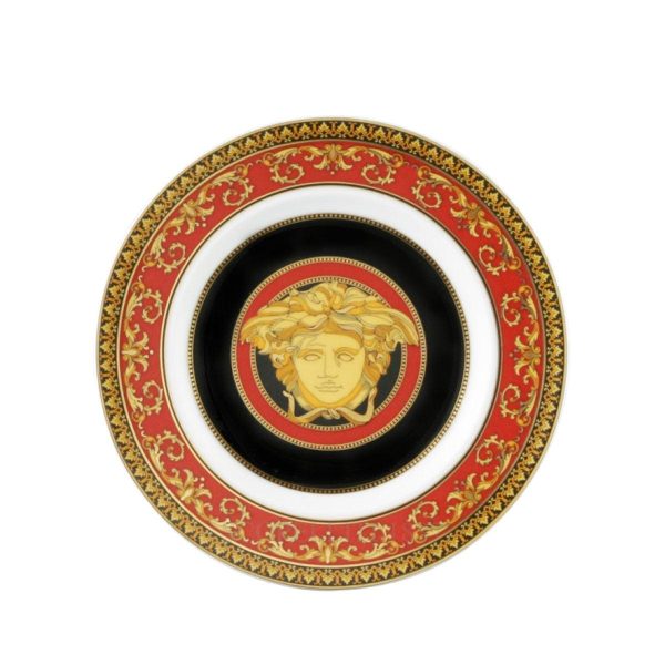 versace medusa bread plate red 18 cm