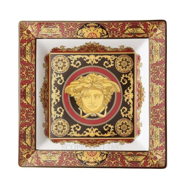 versace valet tray medusa 22 cm red