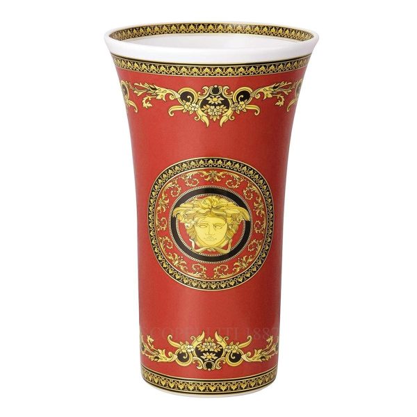 versace vase medusa 34 cm red