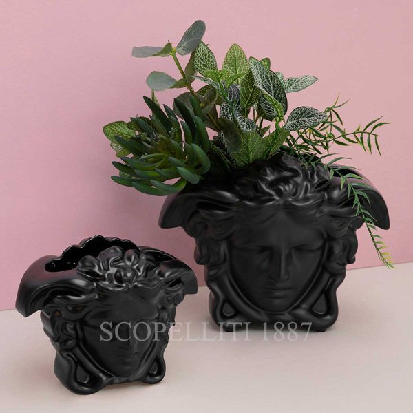 versace medusa vase black