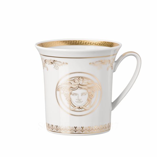 versace mug with handle medusa gala gold