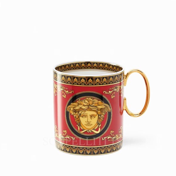 versace mug medusa red new