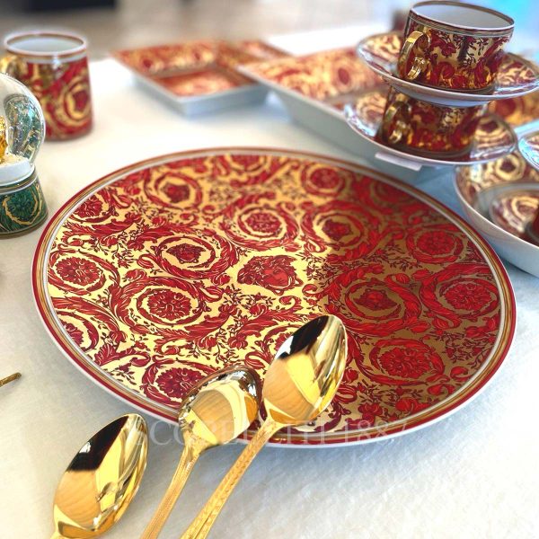 versace plate in limited edition red