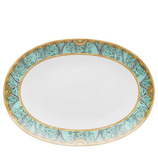 versace platter 33 cm scala del palazzo green