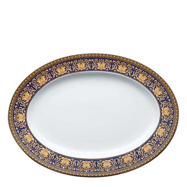 versace platter 34 cm medusa blue