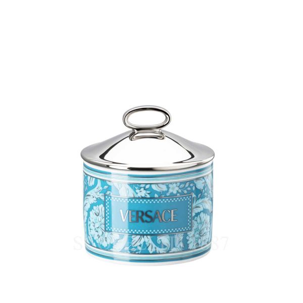 versace porcelain box barocco teal small