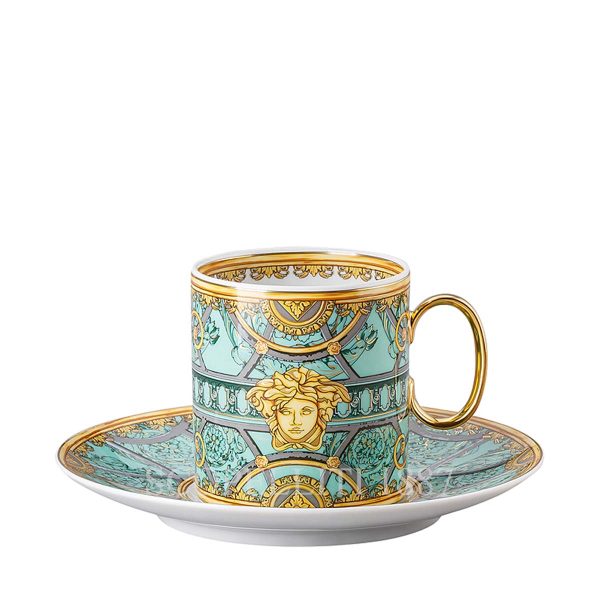 versace coffee cup scala del palazzo green