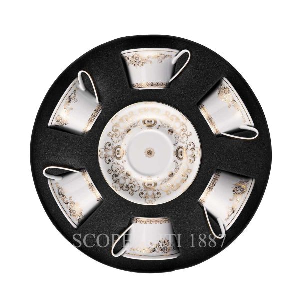 versace tea cups and saucers medusa gala gold set of 6