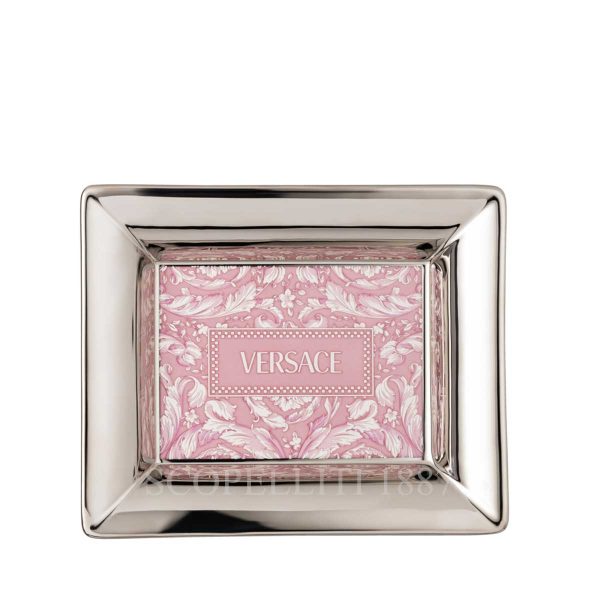 versace square tray 15 cm barocco rose