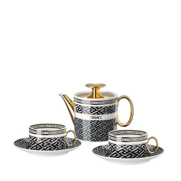 versace tea gift set la greca signature black