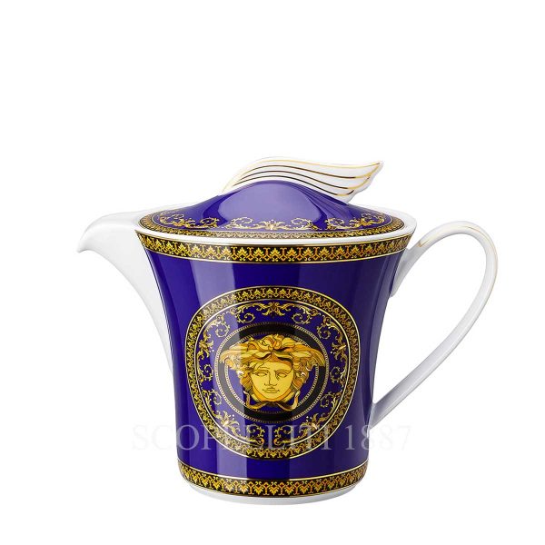 versace teapot medusa blue