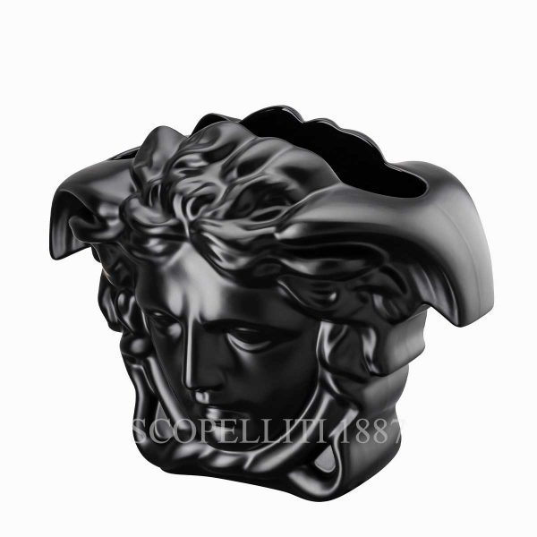 versace vase 30 cm black medusa grande