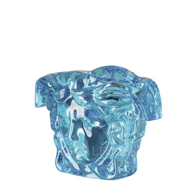 versace vase medusa grande crystal blue 19 cm