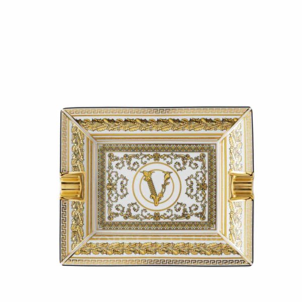 versace ashtray 16 cm virtus gala white
