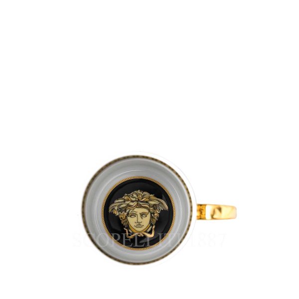 versace virtus gala black espresso cup