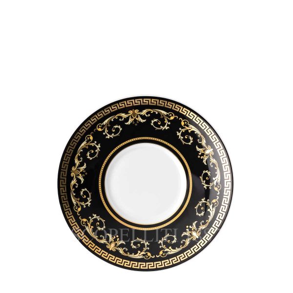 versace virtus gala black espresso saucer