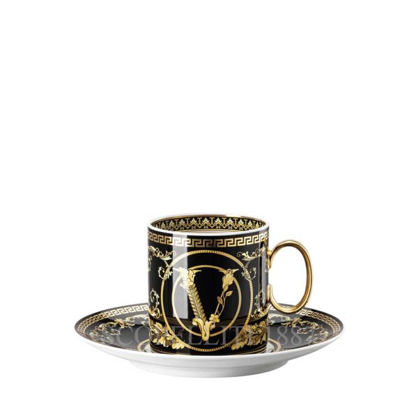 versace coffee cup and saucer virtus gala black
