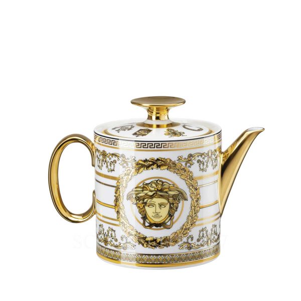 versace virtus gala white tea pot
