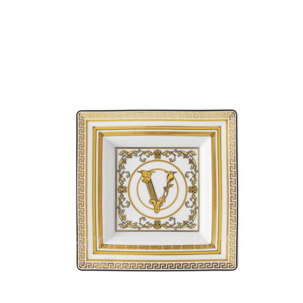 versace square dish 14 cm virtus gala white