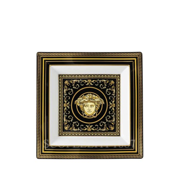 versace square dish 22 cm virtus gala black