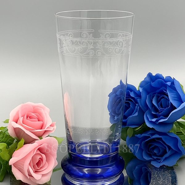 wedgwood sarahs garden tall blue glass