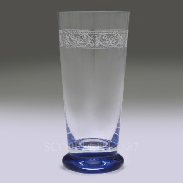 wedgwood sarahs garden tall blue glass